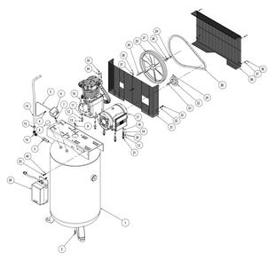 Section 1 Diagram and Parts List for CE700101  Campbell Hausfeld Compressor